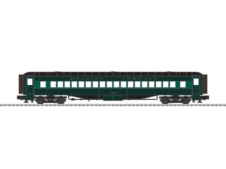72' Heavyweight Coach 2-Pack - 3-Rail - Ready to Run -- Reading #1501, 1526 (green, black)-2