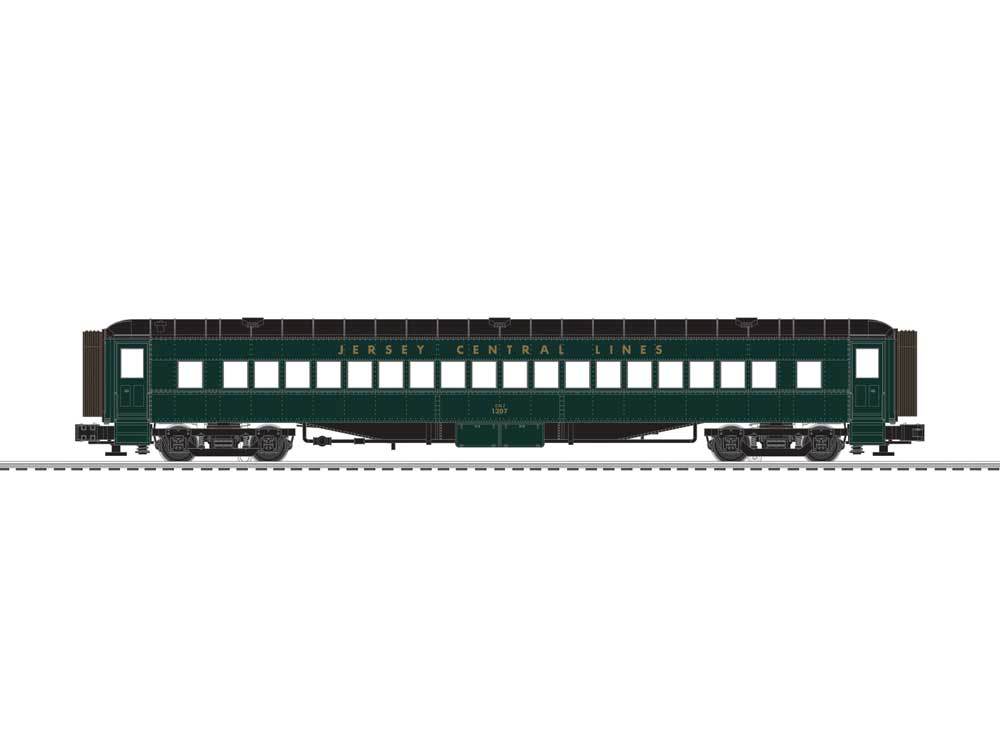 72' Heavyweight Coach 2-Pack - 3-Rail - Ready to Run -- Central Railroad of New Jersey #1307, 1318 (green, black)-1
