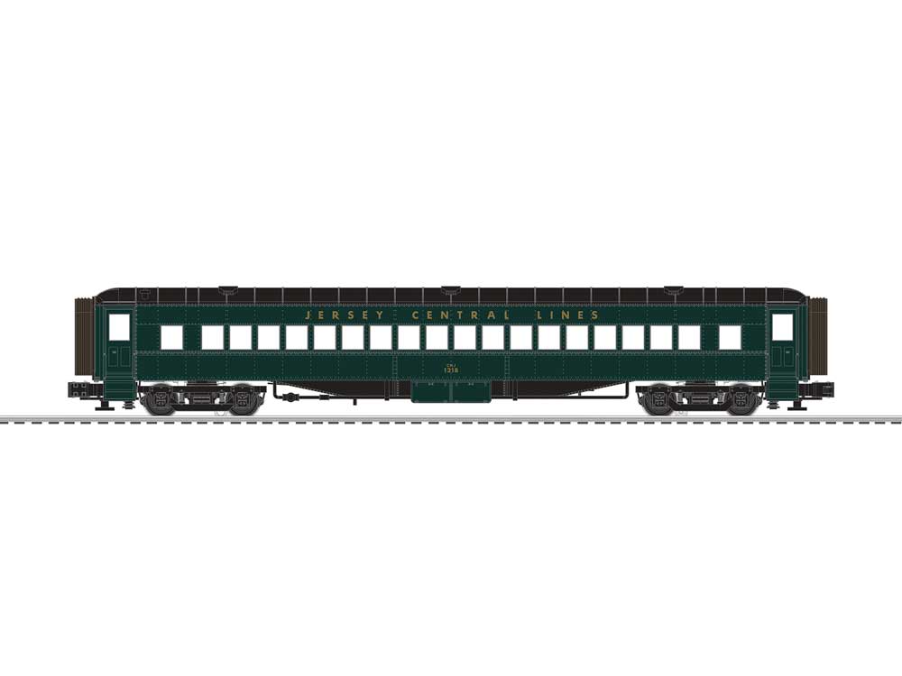 72' Heavyweight Coach 2-Pack - 3-Rail - Ready to Run -- Central Railroad of New Jersey #1307, 1318 (green, black)-2