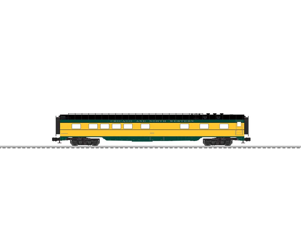21" Streamlined Diner w/StationSounds - 3-Rail - Ready to Run -- Chicago & North Western #6959 (yellow, green, black)