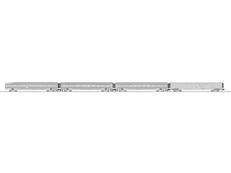 21" Streamlined Observation, Sleeper, Coach, RPO Set - 3-Rail - Ready to Ru -- Southern Railway #1700, 822, 2006, 1102 (silver)