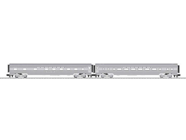 21" Streamlined Sleeper, Coach Set - 3-Rail - Ready to Run -- Southern Railway #3403, 824 (silver)