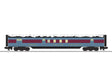 21" Streamlined Dome-Observation, Dome, Coach, RPO Set - 3-Rail - Ready to -- Polar Express (blue, maroon, Snow on Roof)-1