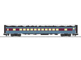 21" Streamlined Dome-Observation, Dome, Coach, RPO Set - 3-Rail - Ready to -- Polar Express (blue, maroon, Snow on Roof)-2