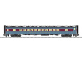 21" Streamlined Dome, Coach Set - 3-Rail - Ready to Run -- Polar Express (blue, maroon, Snow on Roof)-1
