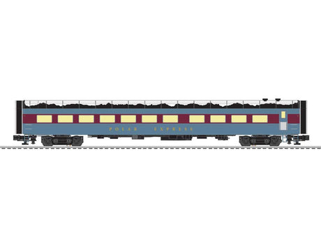 21" Streamlined Diner w/StationSounds - 3-Rail - Ready to Run -- Polar Express (blue, maroon, Snow on Roof)