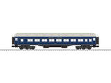 18" Heavyweight Baggage and Coach - 3-Rail - Ready to Run -- Louisville & Nashville #1425, 2133 (blue, gray)-2