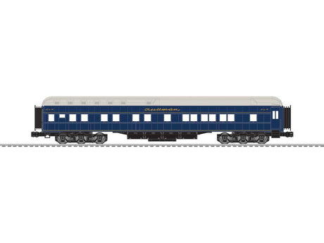 18" Heavyweight Sleeper and Observation - 3-Rail - Ready to Run -- Louisville & Nashville #354, No Number (blue, gray)-1