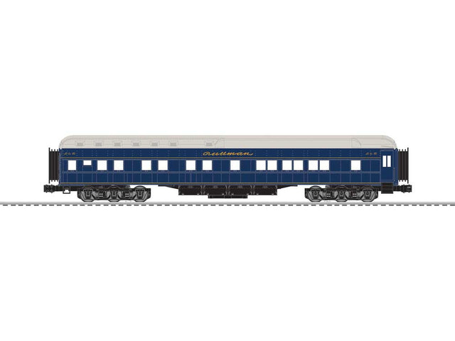 18" Heavyweight Sleeper and Observation - 3-Rail - Ready to Run -- Louisville & Nashville #354, No Number (blue, gray)-1