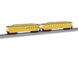 Wood 1860s Coach 2-Pack - 3-Rail - Ready to Run -- Erie #154, 165 (yellow)