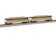 Wood 1860s Coach 2-Pack - 3-Rail - Ready to Run -- U.S. Military Railroad (cream, brown)