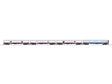 18" Streamlined 3 Exhibit & 1 Showcase Display Car - 3-Rail - Ready to Run -- American Freedom Train (white, red, blue)