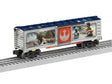Steel Boxcar - 3-Rail - Ready to Run -- Star Wars(TM) Yoda (silver, blue, red, Full-Color Sides)-1