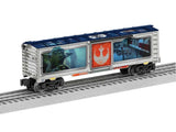 Steel Boxcar - 3-Rail - Ready to Run -- Star Wars(TM) Yoda (silver, blue, red, Full-Color Sides)-2