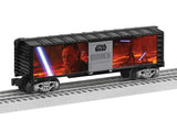 Steel Boxcar with Illuminated Side - 3-Rail - Ready to Run -- Star Wars(TM) Anakin Skywalker v. Obi-Wan Kenobi (black, silver, Lighted Sce-2