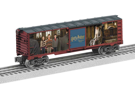 Steel Boxcar - 3-Rail - Ready to Run -- Harry Potter and the Half Blood Prince (red, gray,  Full-Color Sides)-1