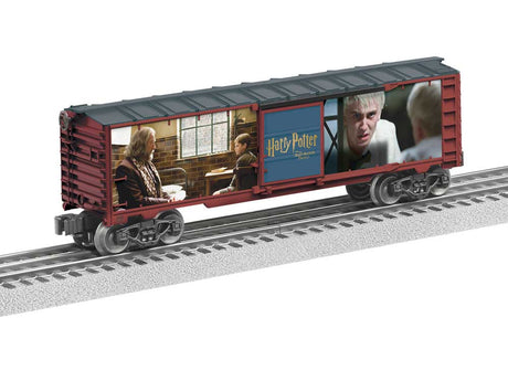 Steel Boxcar - 3-Rail - Ready to Run -- Harry Potter and the Half Blood Prince (red, gray,  Full-Color Sides)-2
