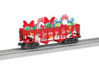 2-Bay Steel Hopper w/Present Load - 3-Rail - Ready to Run -- Disney Christmas (red, white)