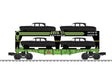 Auto Loader with Load - 3-Rail - Ready to Run -- Area 51 (green, black)