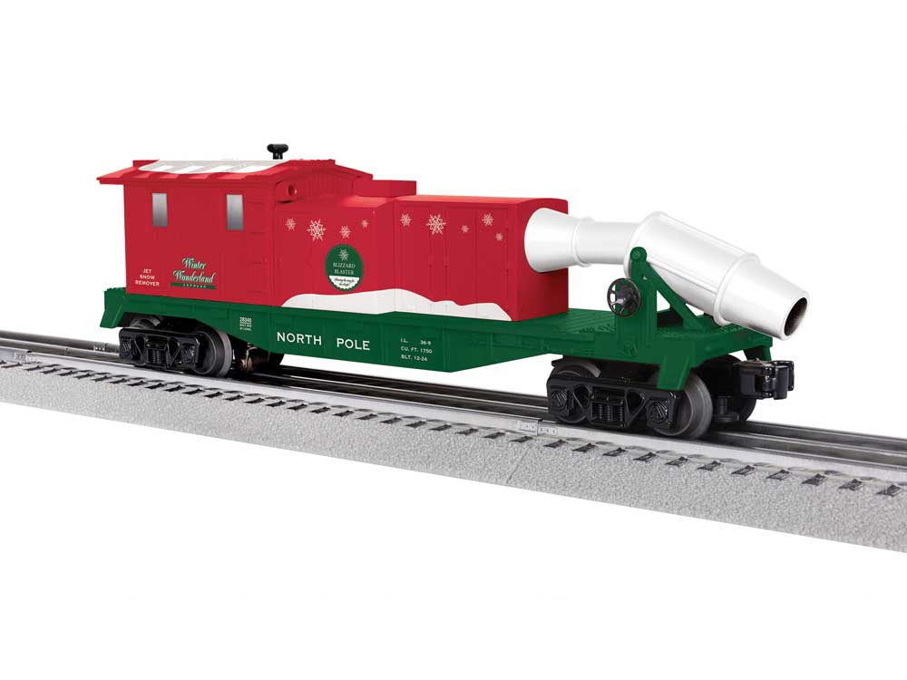 Jet Snow Blower - 3-Rail - Ready to Run -- North Pole Blizzard Buster  (red, green, white)