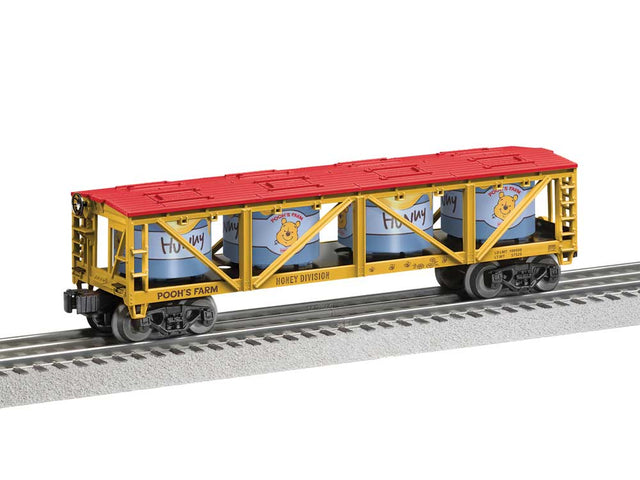 Honey Pot/Vat Car - 3-Rail - Ready to Run -- Winnie the Pooh - Pooh's Farm (light blue, yellow, red)