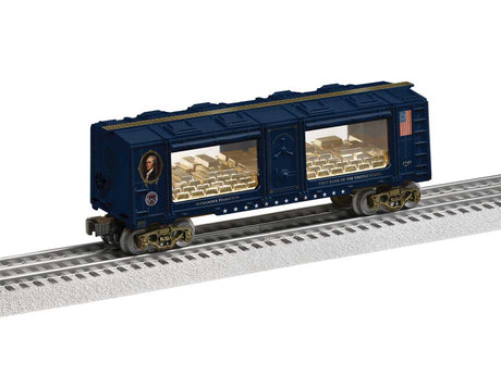 Mint Car - 3-Rail - Ready to Run -- America 250 Founding Fathers - Alexander Hamilton #28480 (blue, gold)-1