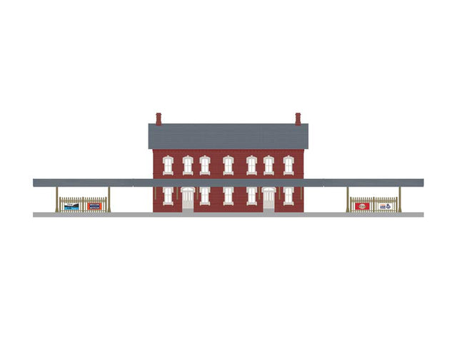 Passenger Station with Dual Platforms - Lighted -- Kit