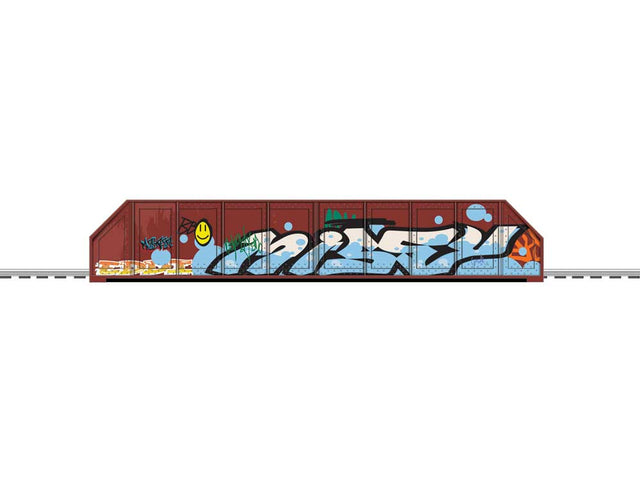 Girder Bridge - FasTrack(R) - Kit -- Graffiti w/10"  25.4cm FasTrack(R) Section-1