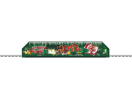 Girder Bridge - FasTrack(R) - Kit -- Christmas Graffiti w/10"  25.4cm FasTrack(R) Section-1