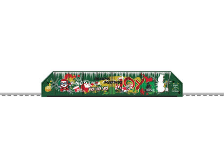 Girder Bridge - FasTrack(R) - Kit -- Christmas Graffiti w/10"  25.4cm FasTrack(R) Section-2