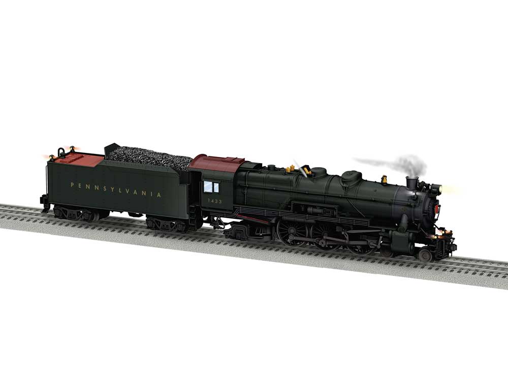 Class K-4 4-6-2 Pacific - 3-Rail w/Legacy Sound, Control & Smoke -- Pennsylvania Railroad #1433 (black, graphite, Tuscan)