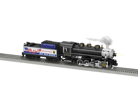 USRA 0-8-0 - 3-Rail - Legacy Sound & Control -- Southern Railway #1848 (black, graphite, blue, white, Buy War Bonds)