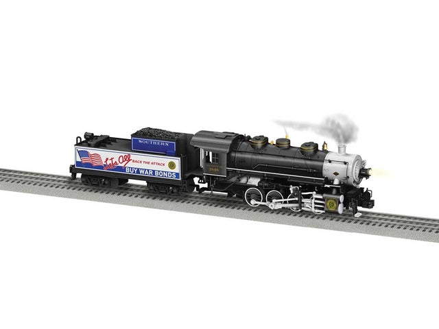 USRA 0-8-0 - 3-Rail - Legacy Sound & Control -- Southern Railway #1848 (black, graphite, blue, white, Buy War Bonds)