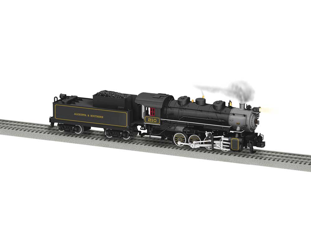 USRA 0-8-0 - 3-Rail - Legacy Sound & Control -- Alquippa & Southern #210 (black, graphite, yellow)