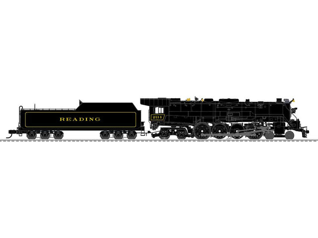 Class T1 4-8-4 3-Rail w/Legacy Sound, Control & Smoke -- Reading #2114 (black, yellow)