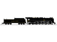 Class T1 4-8-4 3-Rail w/Legacy Sound, Control & Smoke -- Delaware & Hudson #302 (black, yellow)