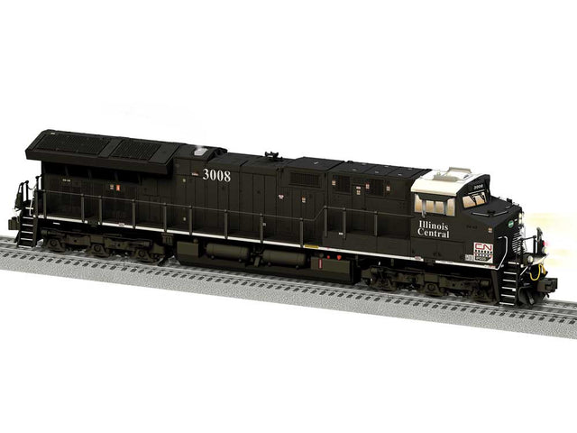 GE ET44AC - 3-Rail - Legacy(R) Sound and Control -- Canadian National #3008 (Illinois Central Heritage, black)