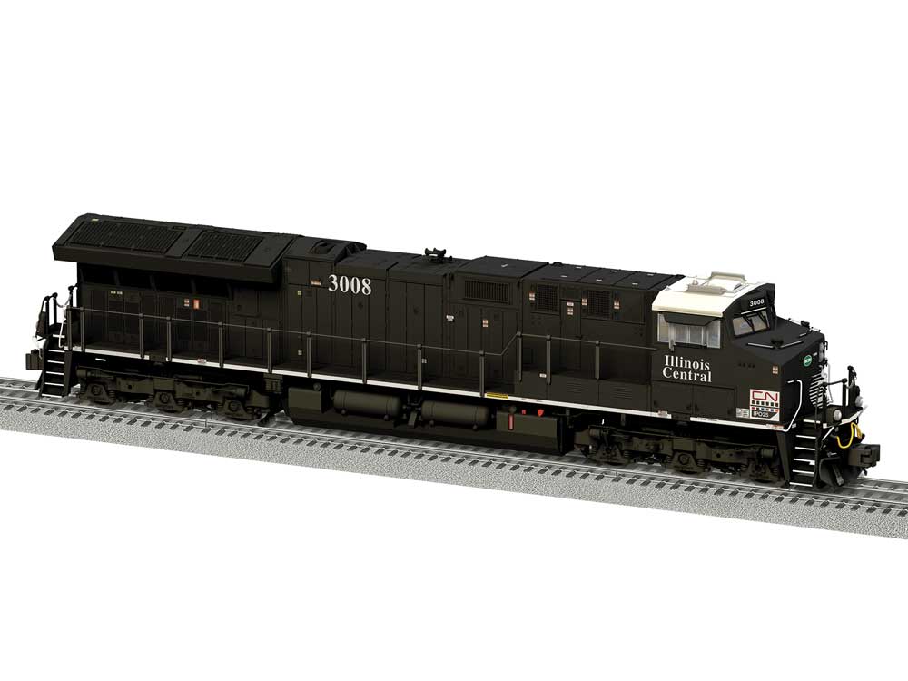 GE ET44AC - 3-Rail - Unpowered -- Canadian National #3008 (Illinois Central Heritage, black)