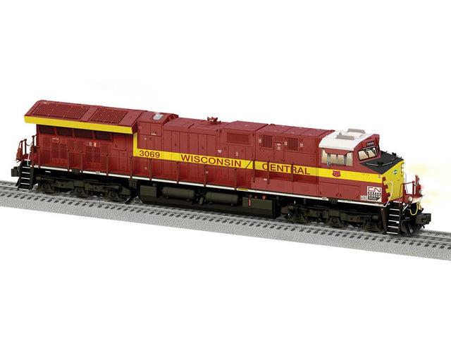 GE ET44AC - 3-Rail - Legacy(R) Sound and Control -- Canadian National #3069 (Wisconsin Central Heritage, maroon, yellow)