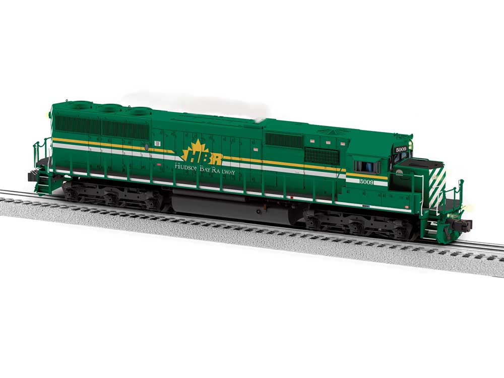 EMD SD50 - 3-Rail - Legacy Sound & Control -- Hudson Bay Railway #5009 (green, white, yellow)