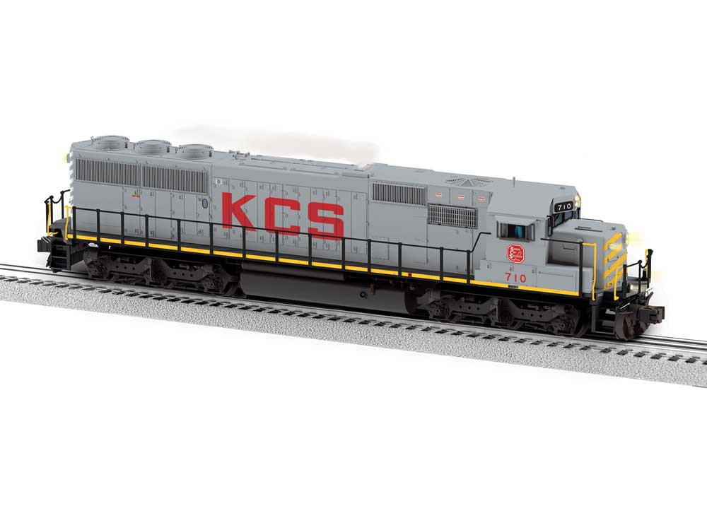 EMD SD50 - 3-Rail - Legacy Sound & Control -- Kansas City Southern #710 (gray, red, yellow)