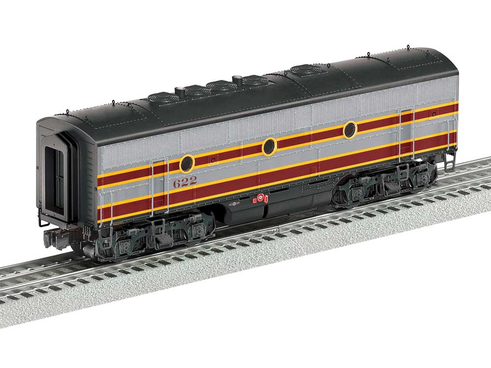 EMD F3B Unpowered - 3-Rail - Legacy Sound, SuperBass & Control -- Delaware, Lackawanna & Western #622B (gray, maroon, yellow)