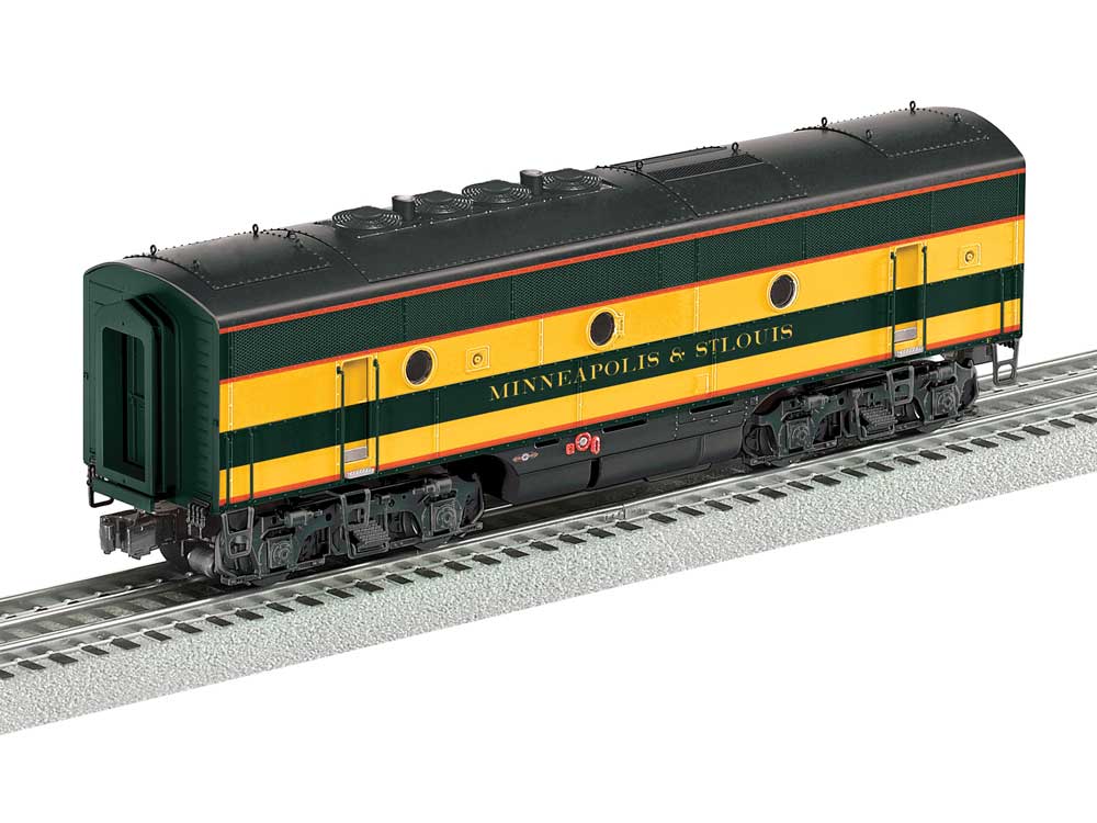 EMD F3B - 3-Rail - Legacy Sound & Control -- Minneapolis & St Louis #348B (green, yellow, orange)
