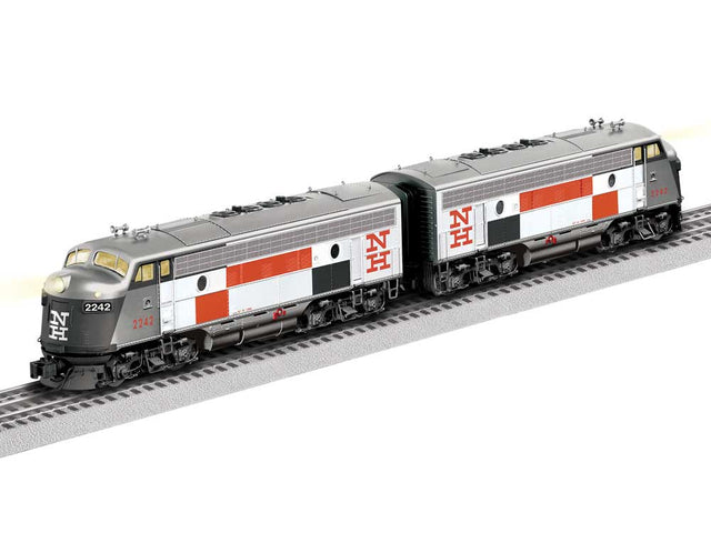 EMD F3 A-A Set - 3-Rail - Legacy Sound & Control -- New Haven #2242 (Lionel Tribute Scheme, white, red, black)