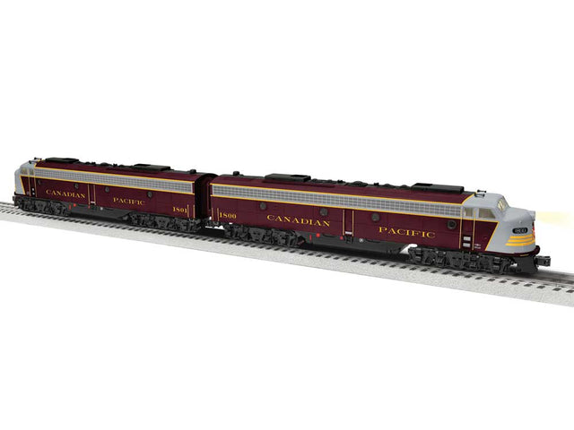 EMD E8A - E8A Set - 3-Rail - Legacy(R) Sound and Control -- Canadian Pacific #1800, 1801 (maroon, gray)