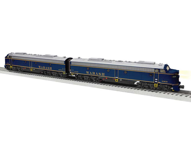 EMD E8A - E8A Set - 3-Rail - Legacy(R) Sound and Control -- Wabash #1009, 1012 (Late, blue, gray)