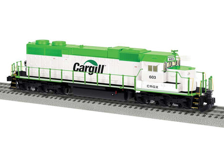 EMD SD38 - 3-Rail - Legacy Sound & Control -- Cargill #603 (white, green, black)
