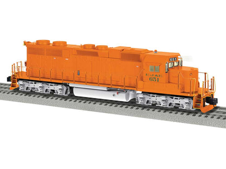 EMD SD38 - 3-Rail - Legacy Sound & Control -- Elgin, Joliet & Eastern #651 (Early, orange, green)
