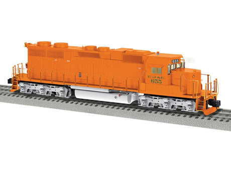 EMD SD38 - 3-Rail - Legacy Sound & Control -- Elgin, Joliet & Eastern #655 (Early, orange, green)
