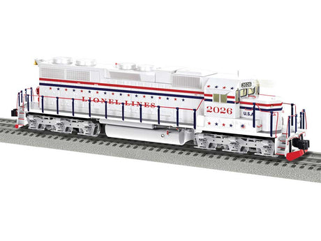 EMD SD38 - 3-Rail - Legacy Sound & Control -- Lionel Lines #2026 (white, red, blue, silver)